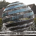 modern sculpture outdoor metal craft water fountain bronze sculpture for houses